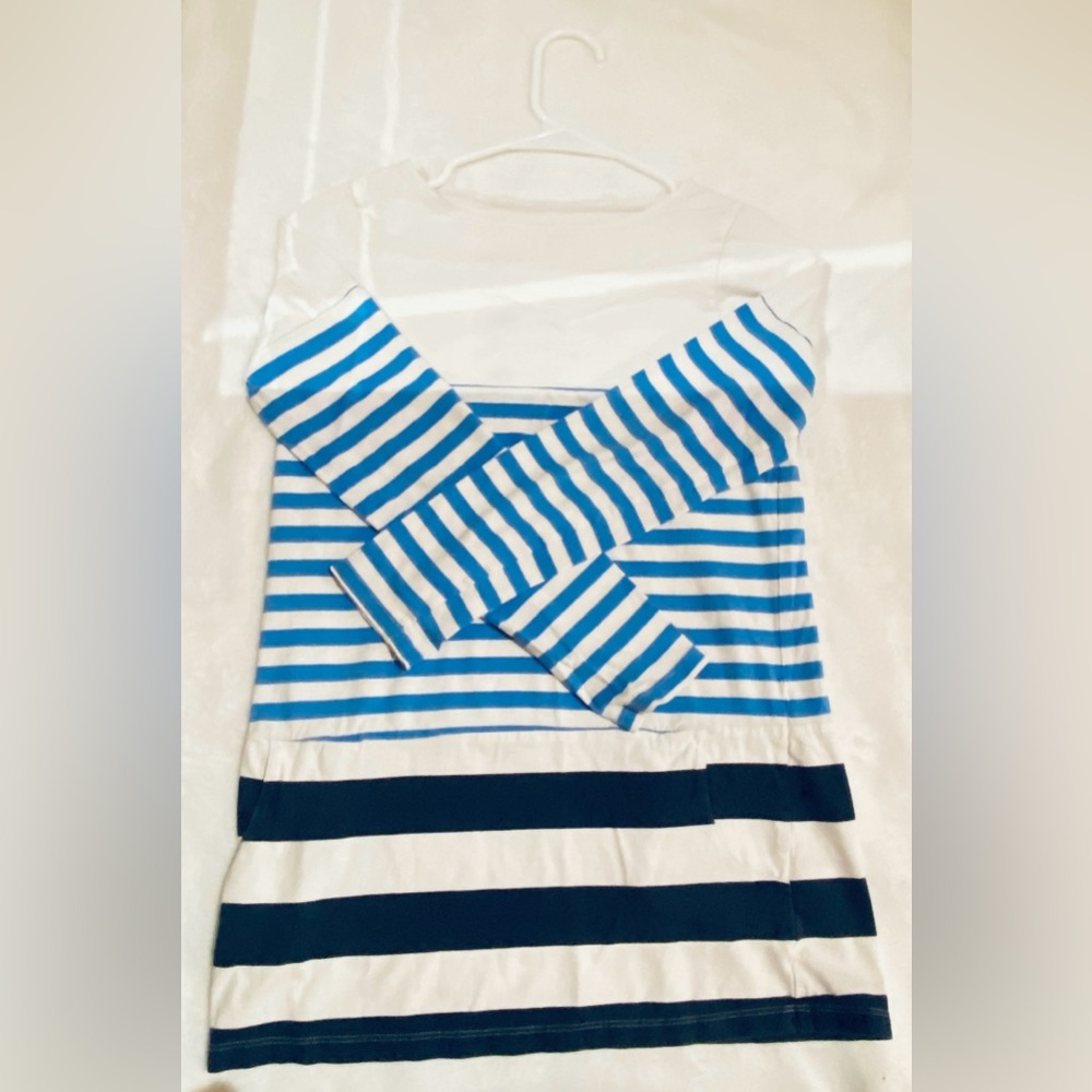 Landsend Girls Stripped Long Sleeve With Pockets